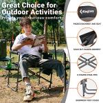 KingCamp 2-Pack Directors Camping Chair with Padded Folding Portable Seats, Black