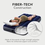 Intex 75 x 39 x 10 Inch Dura-Beam Fiber-Tech Vinyl Standard Downy Air Mattress with Plush Top and 2-in-1 Valve, Twin (Pump Not Included)