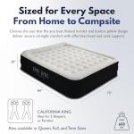 King Koil Premium California King Size Air Mattress with Built-in High-Speed Pump Best for Home, Camping, Guests, Double Airbed Adjustable Blow Up Mattress, Waterproof, 1-Year Warranty