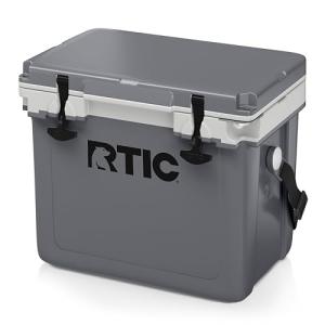 RTIC Ultra-Light 22 Quart Hard Cooler Insulated Portable Ice Chest Box for Drink, Beverage, Beach, Camping, Picnic, Fishing, Boat, Barbecue, 30% Lighter Than Rotomolded Coolers, Dark Grey & Cool Grey
