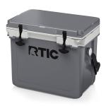 RTIC Ultra-Light 22 Quart Hard Cooler Insulated Portable Ice Chest Box for Drink, Beverage, Beach, Camping, Picnic, Fishing, Boat, Barbecue, 30% Lighter Than Rotomolded Coolers, Dark Grey & Cool Grey