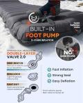 ZOOOBELIVES Extra Thickness Inflatable Sleeping Pad with Built-in Pump, Most Comfortable Camping Mattress for Backpacking, Car Traveling and Hiking, Compact and Lightweight - Airlive2000