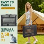 DeeprBetter Folding Camping Table, 3ft Camping Table Aluminum Folding Table with 3 Adjustable Height Max 27.5 Inch Picnic Table Portable Table for Outdoor Backyard BBQ, Beach