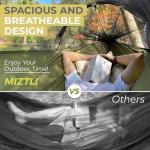 Miztli Camping Hammock -Portable Hammock w/Spacious Net & Tree Straps w/Adjustable Loops, Double and Single Hammock for Outdoor, Indoor, Hiking and Travel