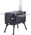 Wood Burning Stove, Portable Tent Stove for Heating, Compact,Outdoor,Courtyard,Camping,Winter,BBQ,Camp Cooking,Touring,Ice Fishing, Hunting,Include Chimney Pipes/Storage Bag(Steel)