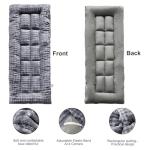 Wamsound Thick Camping Sleeping Pad - Faux Rabbit Fur Ultra Soft & Non-Slip Sleeping Mat with Portable Roll up Camping Cot Pad for Travel Car Tent Guest Bed (75" x 28", Dark Grey)
