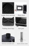 Wood Burning Stove, Portable Tent Stove for Heating, Compact,Outdoor,Courtyard,Camping,Winter,BBQ,Camp Cooking,Touring,Ice Fishing, Hunting,Include Chimney Pipes/Storage Bag(Steel)