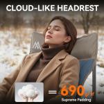 Huskfirm Heated Camping Chair Extra Wide Heated Chair Heavy Duty Heated Camp Chair Supports 450 lbs Heated Lawn Chairs for Adults with Cup Holder, Cooler, Side Pocket (Power Bank not Included)