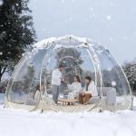 Pop Up Bubble Tent,15 x 15 ft Outdoor Greenhouse Clear Camping Shelters,8-14 Persons Igloo Tent,PVC 540°Degree Fully Transparent,Weatherproof and Cold Protection Portable,for Patio and Backyard