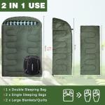 WKFAMOUT 0 Degree Double Sleeping Bag for Adults Queen Size 2 Person Sleeping Bag for Cold Weather with Compression Sack for Car Camping, Hunting and Tent Camp