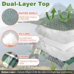 WKFAMOUT 0 Degree Double Sleeping Bag for Adults Queen Size 2 Person Sleeping Bag for Cold Weather with Compression Sack for Car Camping, Hunting and Tent Camp