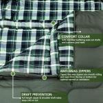 WKFAMOUT 0 Degree Double Sleeping Bag for Adults Queen Size 2 Person Sleeping Bag for Cold Weather with Compression Sack for Car Camping, Hunting and Tent Camp