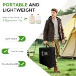 Hsundries 2 in 1 Aluminum Folding Camping Table with Camping Chair,3-Tier Heavy Duty Storage Racks Portable Camping Set, Lightweight Carry Table and Chair for Outdoor Hiking