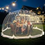 Pop Up Bubble Tent,15 x 15 ft Outdoor Greenhouse Clear Camping Shelters,8-14 Persons Igloo Tent,PVC 540°Degree Fully Transparent,Weatherproof and Cold Protection Portable,for Patio and Backyard