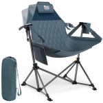 TIMBER RIDGE Hammock Camping Chair, Oversized Swinging Hammock Chair with Adjustable Back and Seat for Outdoor Lawn, Sports, Supports 400lbs, Blue