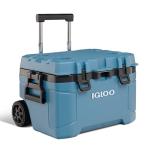 Igloo Trailmate 52Qt Wheeled Cooler, Insulated Hard Shell Ice Chest, Modern Blue