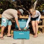 Igloo Trailmate 52Qt Wheeled Cooler, Insulated Hard Shell Ice Chest, Modern Blue