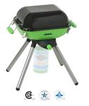 Flame King YSNVT-301 Multi-Function Portable Propane BBQ Grill Camp Stove, 8000 BTU 9.5 x 12 Inch Cooking Surface, Light Green/Black