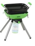 Flame King YSNVT-301 Multi-Function Portable Propane BBQ Grill Camp Stove, 8000 BTU 9.5 x 12 Inch Cooking Surface, Light Green/Black