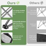 Camping Chairs for Adults, Heavy Duty Camping Chairs 2 Pack, Folding Chairs for Outside, Support 380 LBS, Portable Travel Outdoor Camp Chair with Cup Holder & Cooler Bag, Sports Chairs for Baseball