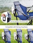 Docusvect Hammock Camping Chair - 3 Heights Portable Hammock Chair Camping with Adjustable Backrest, Headrest, Padded Seat, Cup Holder - 450 LBS Heavy Duty