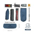 Naturehike Mongar 2 Person Backpacking Tent, 3 Season Camping Tent,Double Layer Free Standing Two Person Tents for Camping Hiking Cycling (210T Polyester- Blue)