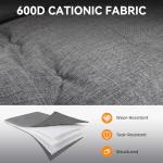 Heated Oversized Rocking Camping Chair Folding Heated Rocking Chair with High Back Padded Outdoor Rocking Chair Heavy Duty Rocker Chair for Camping, Lawn and Patio, Supports Up to 400 lbs, Grey