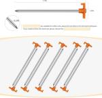 12PCS Tent Stakes,Camping Stakes,AVOFOREST 7.1Inch Non-Rust Metal Tent Pegs Ground Stakes Tent Spikes Camping,Hiking Orange