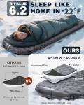 Hikenture Camping Sleeping Pad with 6.2 R-Value, Ultralight Camp Mattress for All Season, Inflatable & Insulated Sleeping Mat for Backpacking,Hiking,Tent,Outdoor(1201-B1)