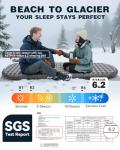 Hikenture Camping Sleeping Pad with 6.2 R-Value, Ultralight Camp Mattress for All Season, Inflatable & Insulated Sleeping Mat for Backpacking,Hiking,Tent,Outdoor(1201-B1)