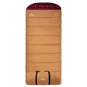 Teton -35F Degree Deer Hunter Sleeping Bag. Warm and Comfortable Camping Sleeping Bags, Teton Tough Canvas Shell for Camping, Hunting, and Cold Weather