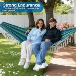 Double Hammock Portable Camping Hammocks for Hanging Hammock with Fringe Boho Indoor Outdoor Patio Backyard Hamacas para Adultos