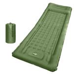 SEVNPRIME 78in x 29in x 5in Camping Sleeping Pad, Upgraded Durable Waterproof Compact Traveling Air Mattress, Built-in Foot Pump, Ultralight Inflatable Sleeping Mat for Backpacking, Hiking (Green)