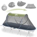 Night Cat Pop-up Mosquito Tent: 1 Person Camping Tent with Bug Screen Net Adults Fits with Camping Cot (Excluded)