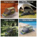 Night Cat Pop-up Mosquito Tent: 1 Person Camping Tent with Bug Screen Net Adults Fits with Camping Cot (Excluded)
