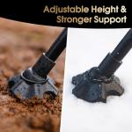 MOON LENCE High Back Folding Camping Chairs, Height-Adjustable, Widened Seat, for Beach with Anti-Sinking Feet