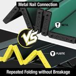 VILLEY Portable Camping Side Table, Ultralight Aluminum Folding Beach Table with Storage and Carry Bag for Camp, Picnics, Travel, and Outdoor Activities - Medium