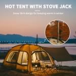 Naturehike Dune 2-3 Person Camping Tent,4-6 Person Canopy Tent,Waterproof 4 Season Tent,Hot Tents with Stove Jack