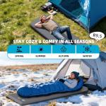 KASIMO Memory Sleeping Pad for Camping, 3" Compact Ultra-Thick Foam Sleeping Mats with Pillow, 9.5 R-Value Insulated Camping Mattress Pad or Car Travel Backpacking Tent,Home