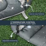 Wake In Cloud - Kids Sleeping Bag for Boys Toddlers, Camping in Warm Cold Weather, Backpacking Lightweight Compact Outdoor Liner for 3 Seasons, Galaxy Space, Gray