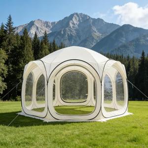 10x10FT Outdoor Mesh Gazebo, UPF50 UV & Waterproof Screen Tent with Full Bug Net, Portable Easy-Assemble Shelter for Patio Camping Picnic, Khaki