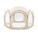 10x10FT Outdoor Mesh Gazebo, UPF50 UV & Waterproof Screen Tent with Full Bug Net, Portable Easy-Assemble Shelter for Patio Camping Picnic, Khaki