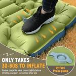 Myxslop Camping Sleeping Pad, Ultralight Camping Mat with Built-in Foot Pump, Comfortable Sleeping Mat for Backpacking, Car Traveling,Tent,and Hiking