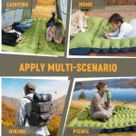 Myxslop Camping Sleeping Pad, Ultralight Camping Mat with Built-in Foot Pump, Comfortable Sleeping Mat for Backpacking, Car Traveling,Tent,and Hiking