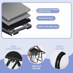 Geelin Folding Outdoor Side Table 22.8'' x 14.2'' x 15.7'' High Carbon Steel Portable Camping End Table for Outdoor Picnic Hiking Travel Patio Pool Balcony Deck