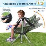 Chloraeon Kids Hammock Chair,Adjustable Kids Camping Chair,Folding Chair with Stand,Portable Hammock Chair for Camping, Travelling and Patio,Green,Supports 135 LBS