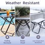 Geelin Folding Outdoor Side Table 22.8'' x 14.2'' x 15.7'' High Carbon Steel Portable Camping End Table for Outdoor Picnic Hiking Travel Patio Pool Balcony Deck