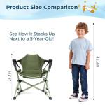 Chloraeon Kids Hammock Chair,Adjustable Kids Camping Chair,Folding Chair with Stand,Portable Hammock Chair for Camping, Travelling and Patio,Green,Supports 135 LBS