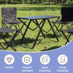 Geelin Folding Outdoor Side Table 22.8'' x 14.2'' x 15.7'' High Carbon Steel Portable Camping End Table for Outdoor Picnic Hiking Travel Patio Pool Balcony Deck