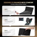 MOON LENCE High Back Folding Camping Chair, 330lbs Portable Compact Chair with Wide Seat & Ergonomic Back Support (Black)